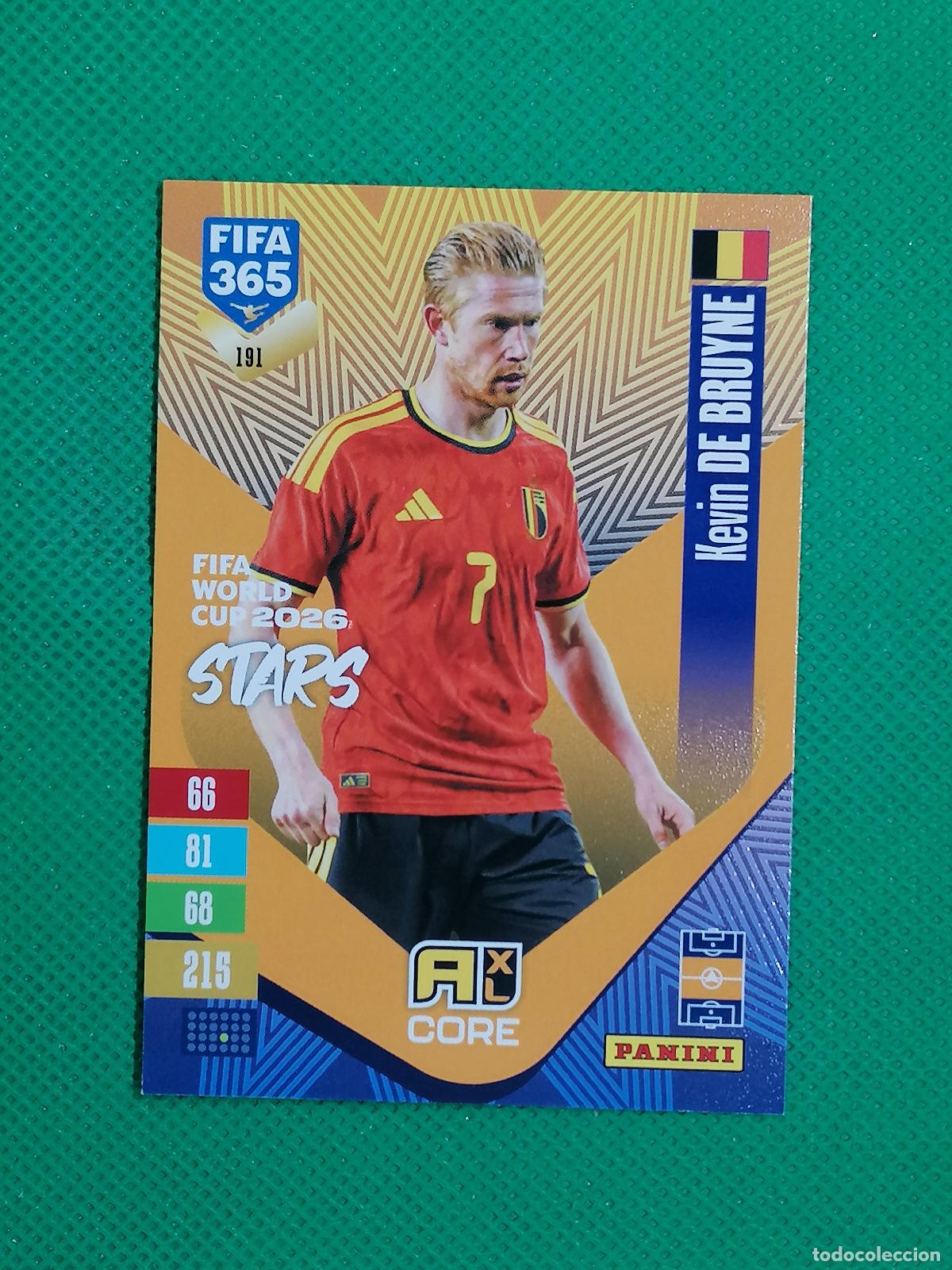 Cromos de f&uacute;tbol: 191 KEVIN DE BRUYNE BELGICA CORE STARS ⚽ PANINI ADRENALYN XL FIFA 365 26 27 2026 2027 ⚽