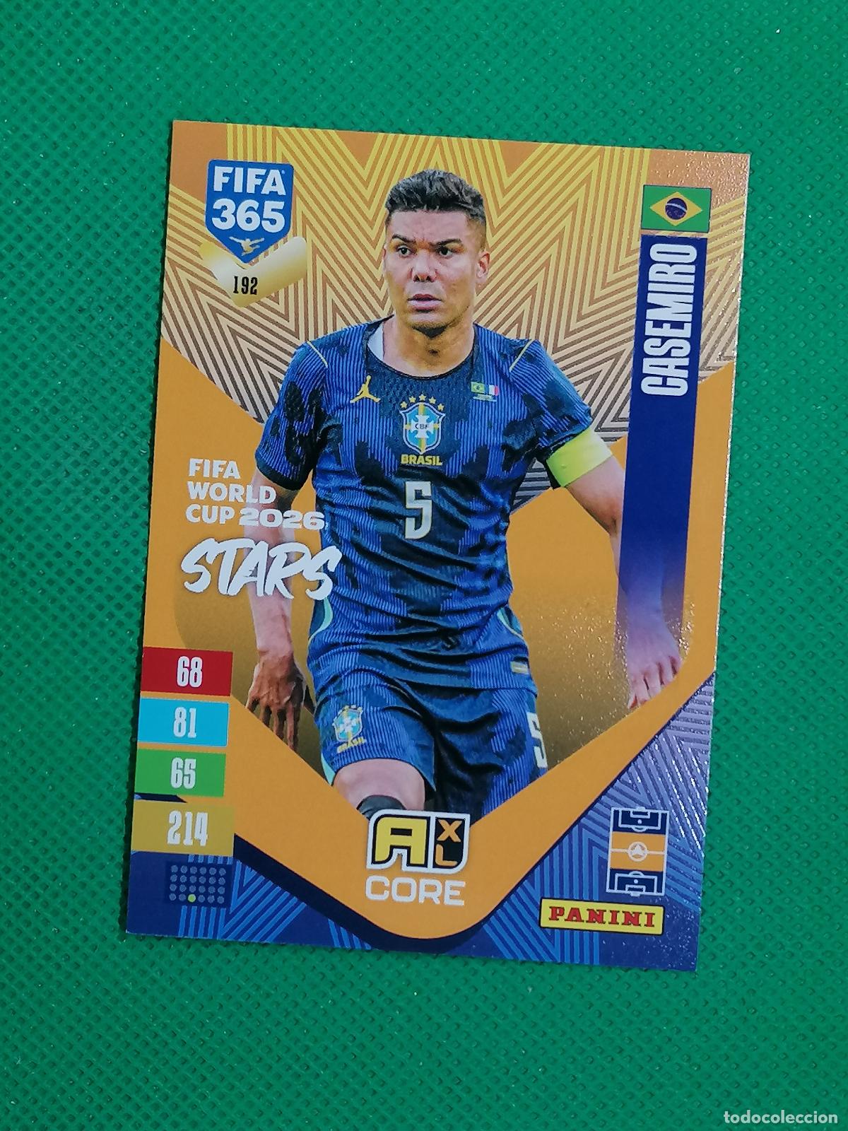 Cromos de f&uacute;tbol: 192 CASEMIRO BRASIL CORE STARS ⚽ PANINI ADRENALYN XL FIFA 365 26 27 2026 2027 ⚽