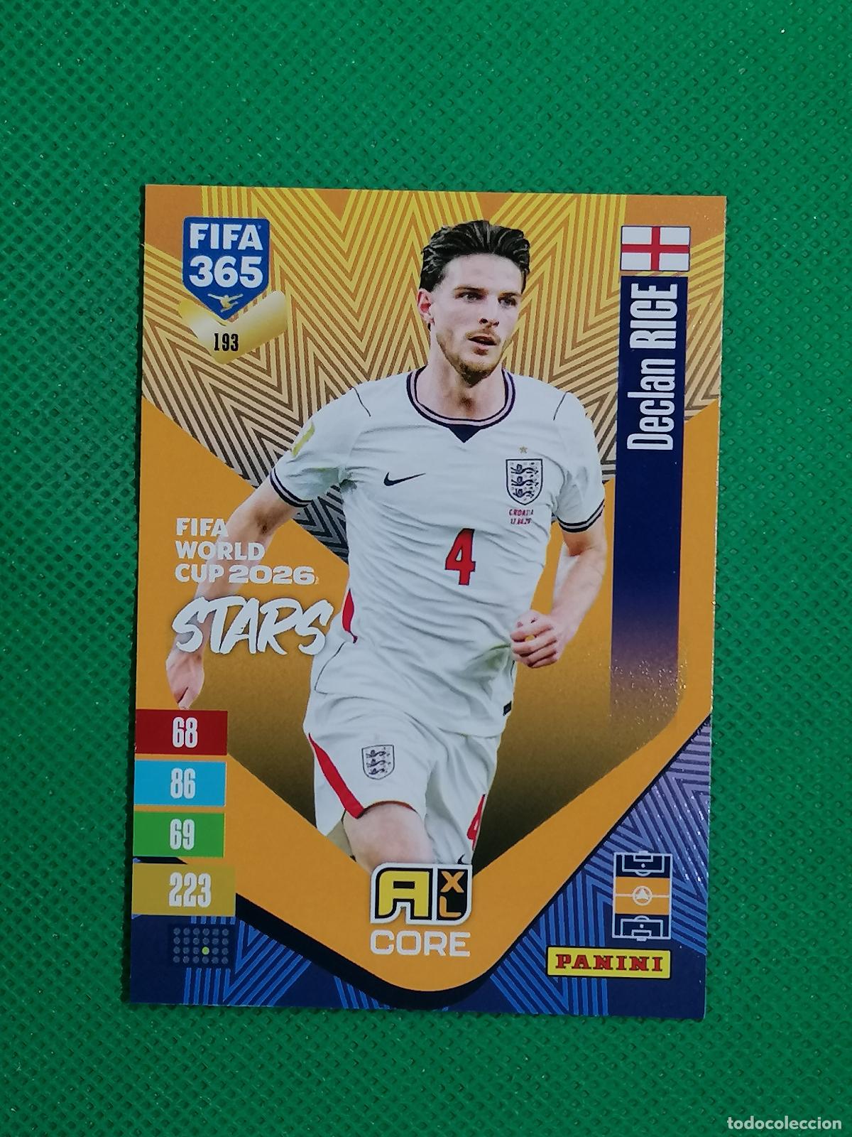 Cromos de f&uacute;tbol: 193 DECLAN RICE INGLATERRA CORE STARS ⚽ PANINI ADRENALYN XL FIFA 365 26 27 2026 2027 ⚽