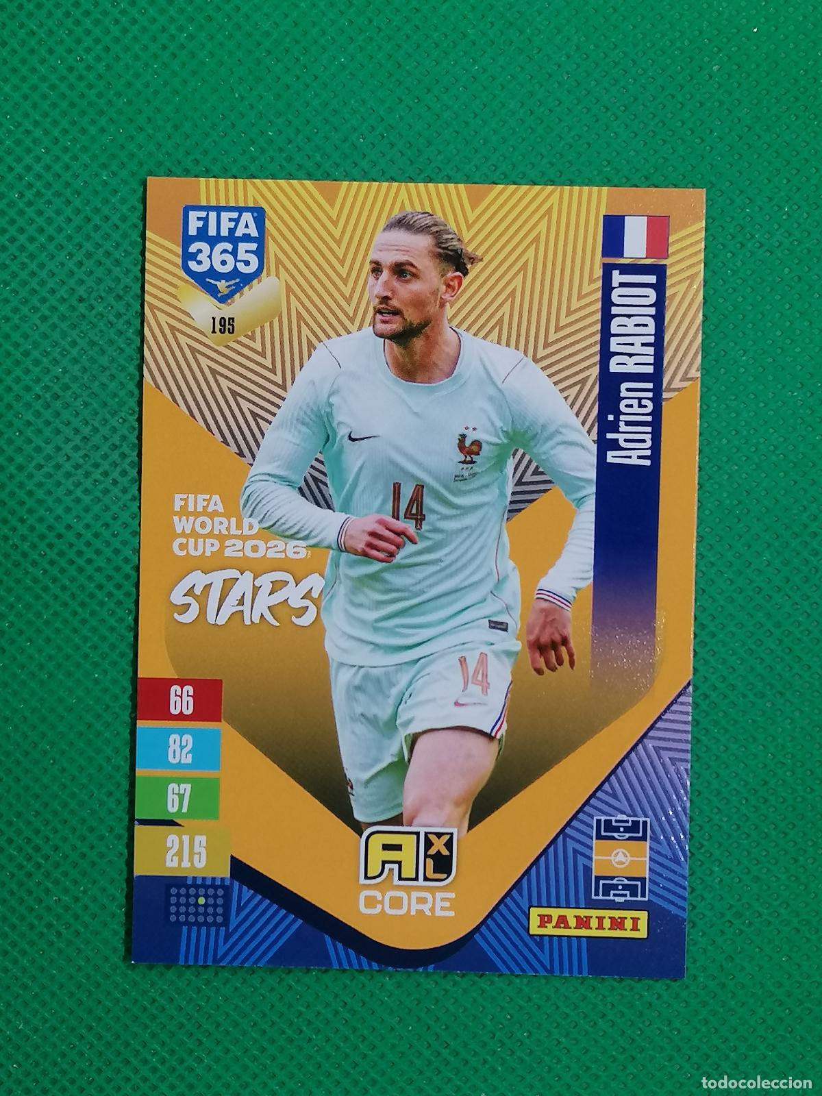 Cromos de f&uacute;tbol: 195 ADRIEN RABIOT FRANCIA CORE STARS ⚽ PANINI ADRENALYN XL FIFA 365 26 27 2026 2027 ⚽