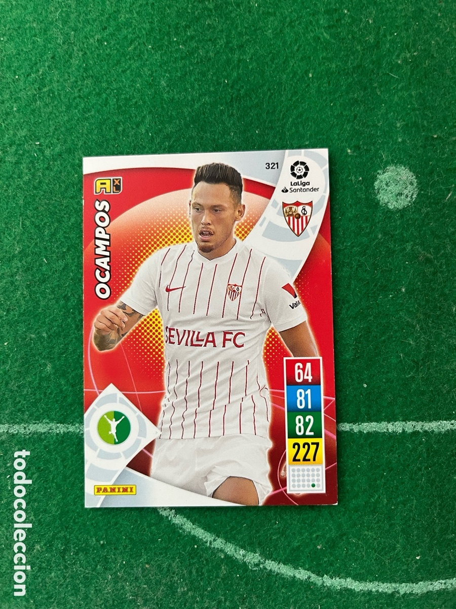 Cromos de f&uacute;tbol: 321 OCAMPOS SEVILLA ADRENALYN 2021 2022 PANINI