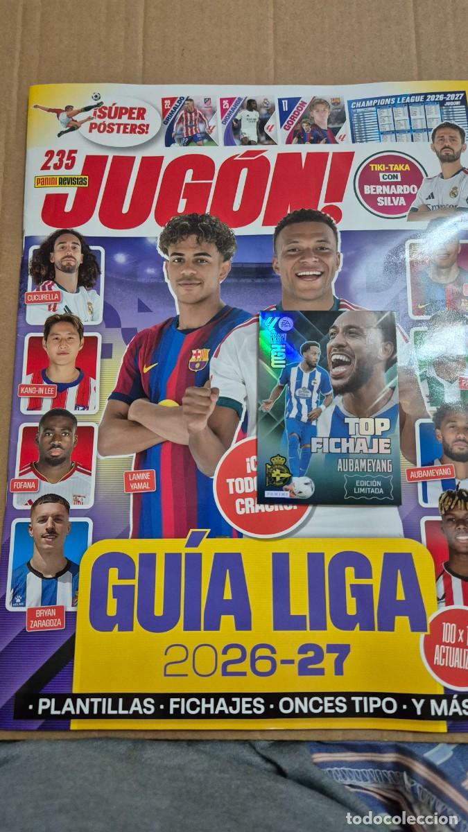 Cromos de f&uacute;tbol: MEGACRACKS 2026 2027 TOP FICHAJE AUBAMEJANG Y REVISTA JUGON 235 SOLO REVISTA CON POSTERS