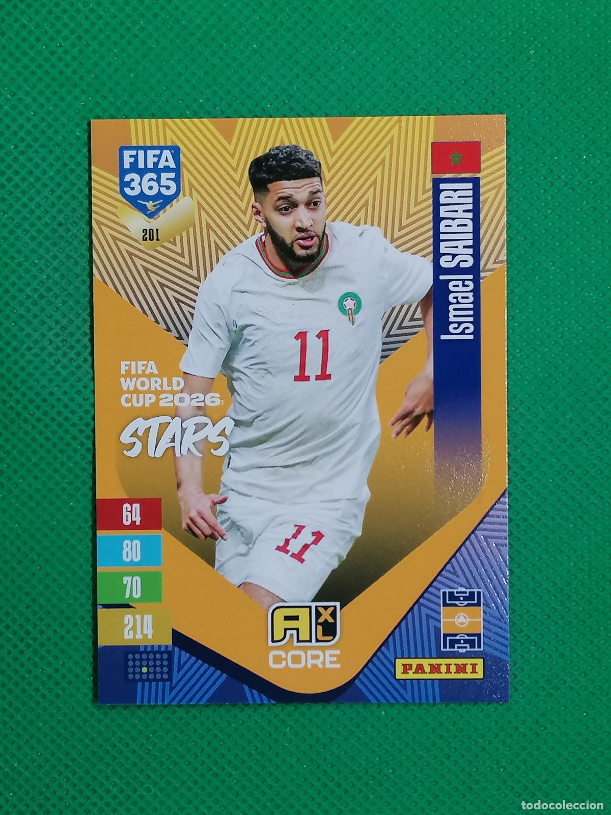 Cromos de f&uacute;tbol: 201 ISMAEL SAIBARI MARRUECOS CORE STARS ⚽ PANINI ADRENALYN XL FIFA 365 26 27 2026 2027 ⚽