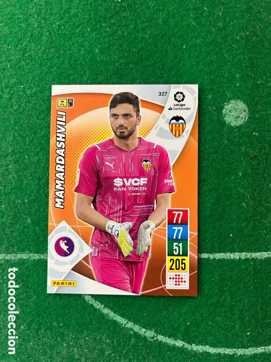 Cromos de f&uacute;tbol: 327 MAMARDASHVILI VALENCIA ADRENALYN 2021 2022 PANINI