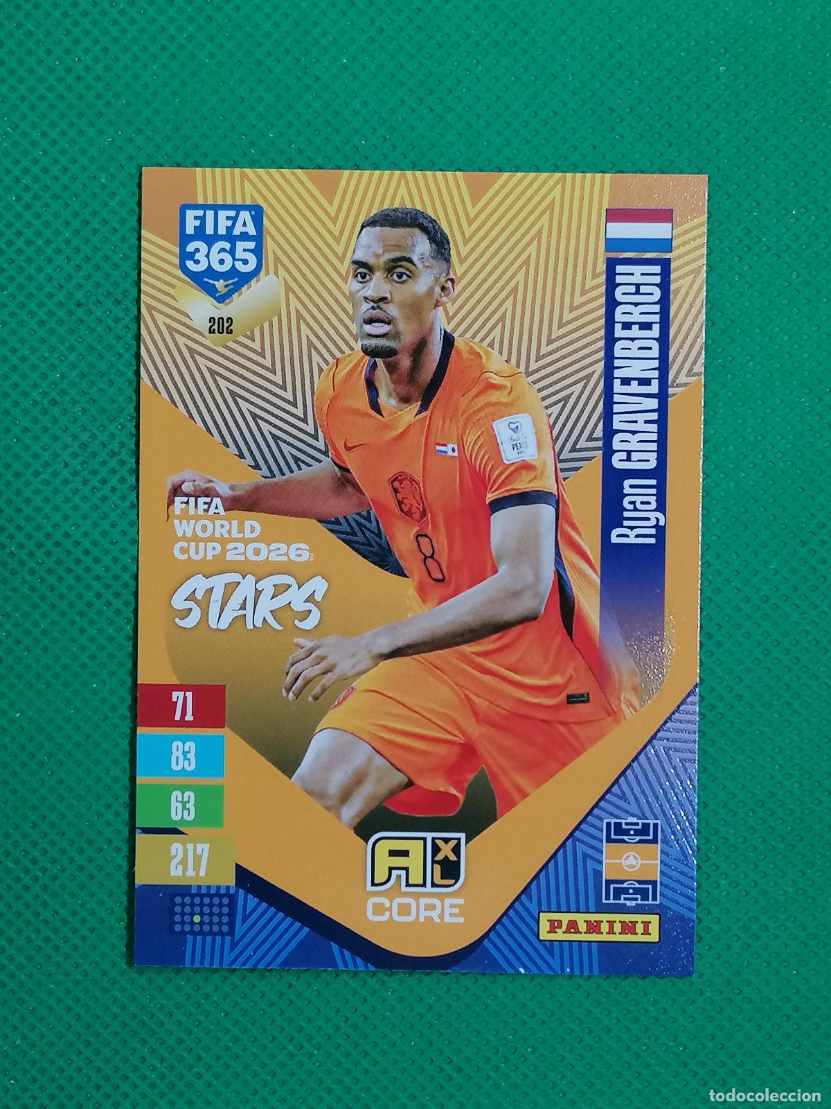 Cromos de f&uacute;tbol: 202 RYAN GRAVENBERCH HOLANDA CORE STARS ⚽ PANINI ADRENALYN XL FIFA 365 26 27 2026 2027 ⚽