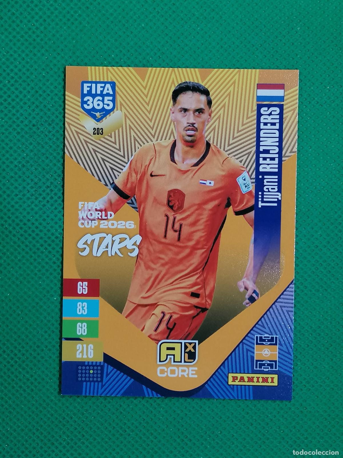 Cromos de f&uacute;tbol: 203 TIJJANI REIJNDERS HOLANDA CORE STARS ⚽ PANINI ADRENALYN XL FIFA 365 26 27 2026 2027 ⚽