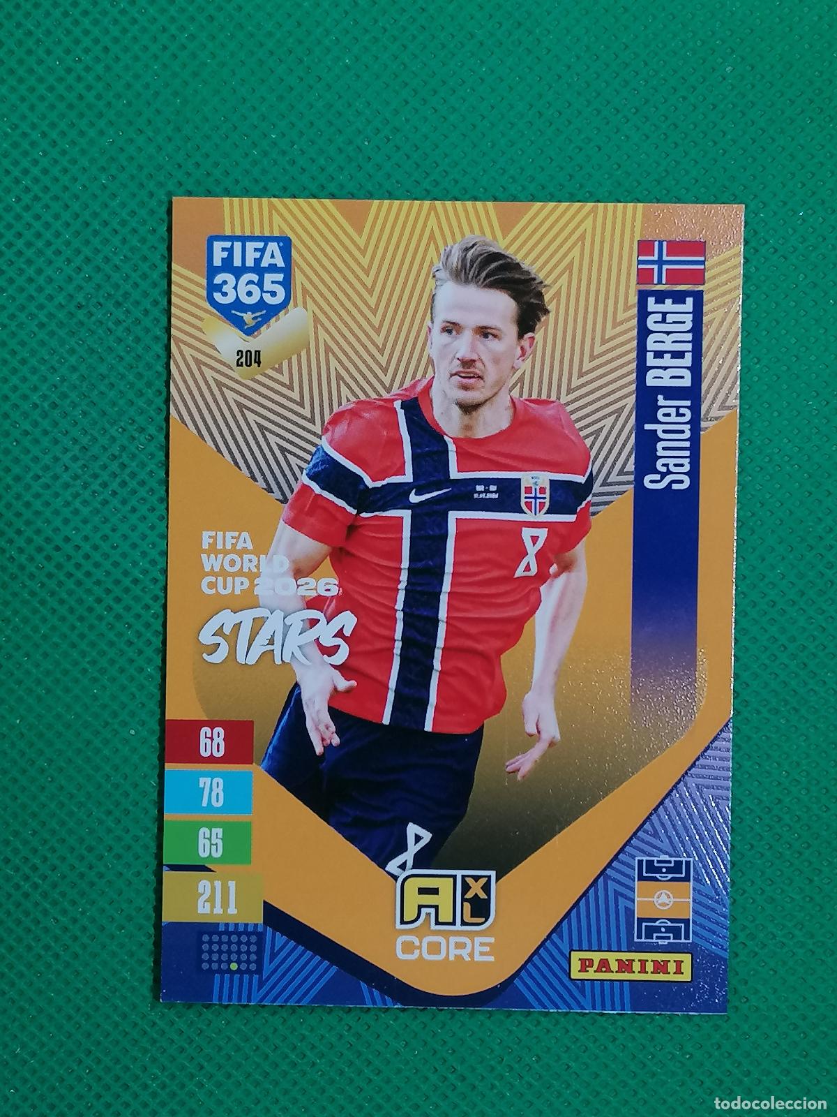 Cromos de f&uacute;tbol: 204 SANDER BERGE NORUEGA CORE STARS ⚽ PANINI ADRENALYN XL FIFA 365 26 27 2026 2027 ⚽
