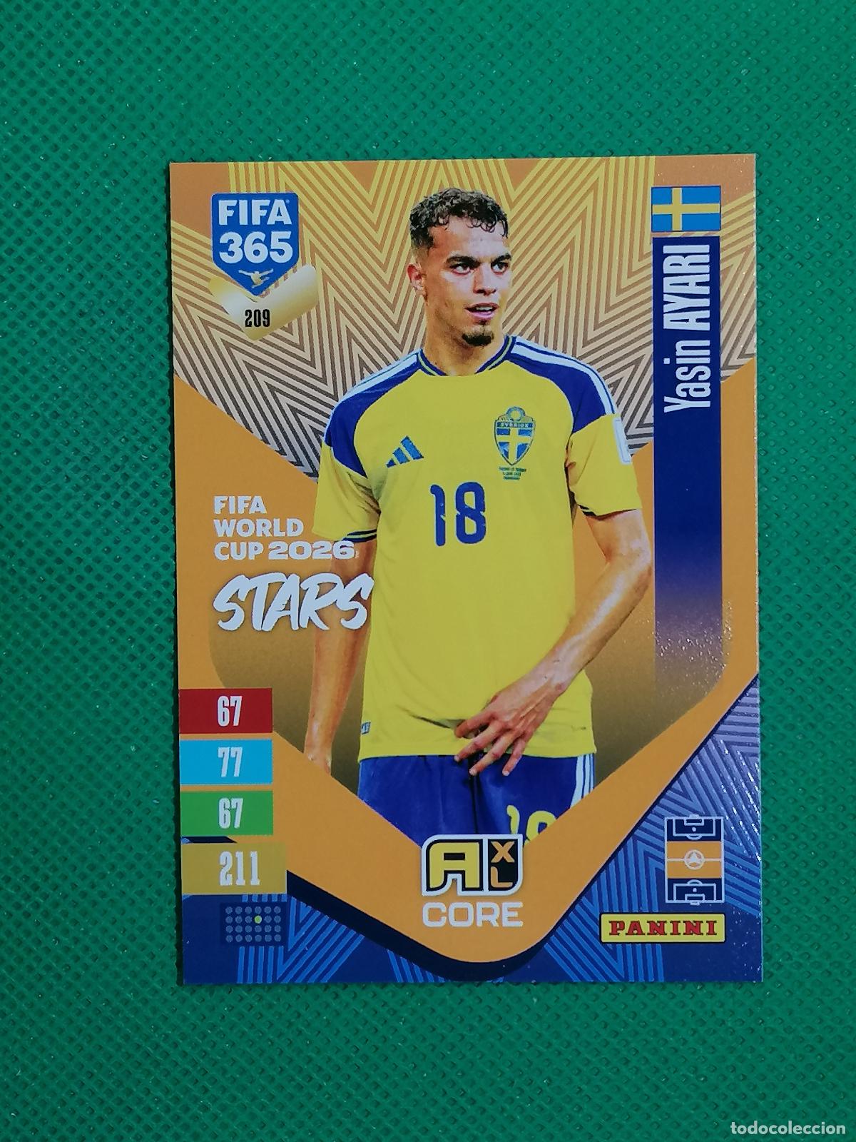 Cromos de f&uacute;tbol: 209 YASIN AYARI SUECIA CORE STARS ⚽ PANINI ADRENALYN XL FIFA 365 26 27 2026 2027 ⚽