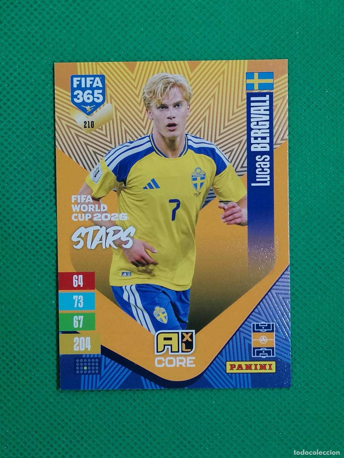 Cromos de f&uacute;tbol: 210 LUCAS BERGVALL SUECIA CORE STARS ⚽ PANINI ADRENALYN XL FIFA 365 26 27 2026 2027 ⚽