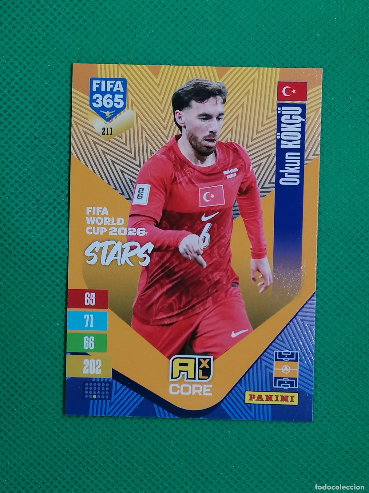 Cromos de f&uacute;tbol: 211 ORKUN KOKCU TURQUIA CORE STARS ⚽ PANINI ADRENALYN XL FIFA 365 26 27 2026 2027 ⚽