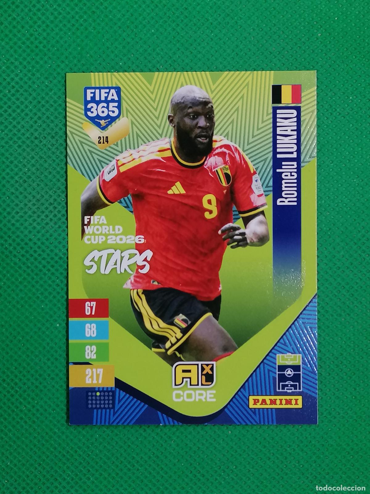 Cromos de f&uacute;tbol: 214 ROMELU LUKAKU BELGICA CORE STARS ⚽ PANINI ADRENALYN XL FIFA 365 26 27 2026 2027 ⚽