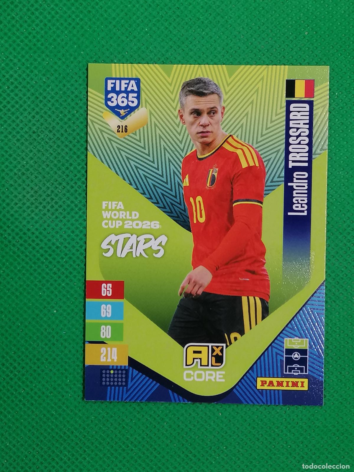 Cromos de f&uacute;tbol: 216 LEANDRO TROSSARD BELGICA CORE STARS ⚽ PANINI ADRENALYN XL FIFA 365 26 27 2026 2027 ⚽