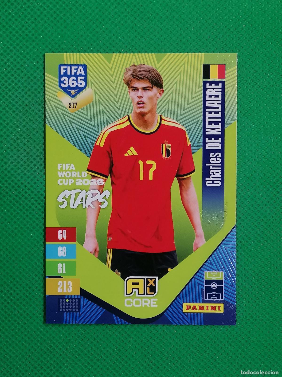 Cromos de f&uacute;tbol: 217 CHARLES DE KETELAERE BELGICA CORE STARS ⚽ PANINI ADRENALYN XL FIFA 365 26 27 2026 2027 ⚽
