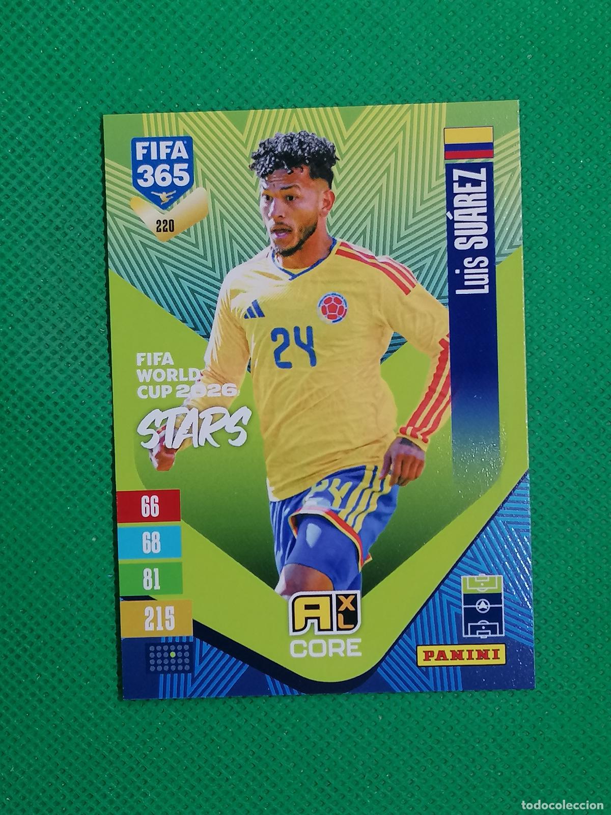 Cromos de f&uacute;tbol: 220 LUIS SUAREZ COLOMBIA CORE STARS ⚽ PANINI ADRENALYN XL FIFA 365 26 27 2026 2027 ⚽