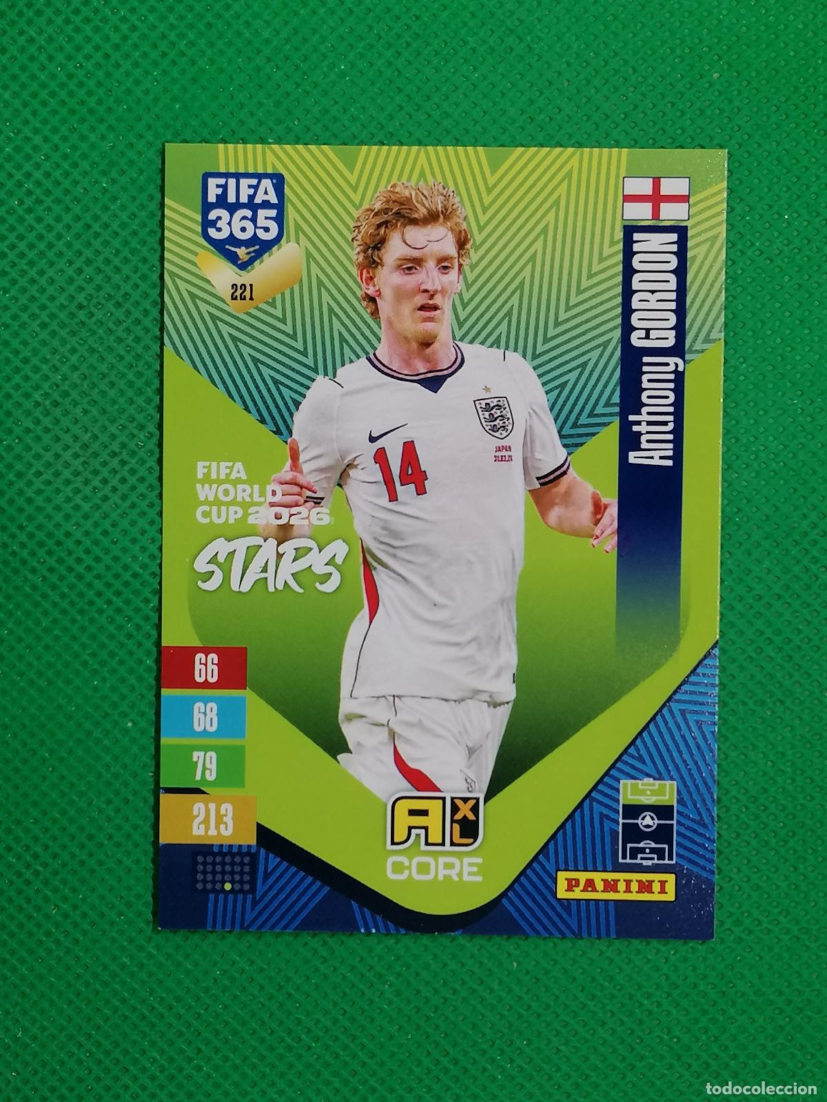 Cromos de f&uacute;tbol: 221 ANTHONY GORDON INGLATERRA CORE STARS ⚽ PANINI ADRENALYN XL FIFA 365 26 27 2026 2027 ⚽