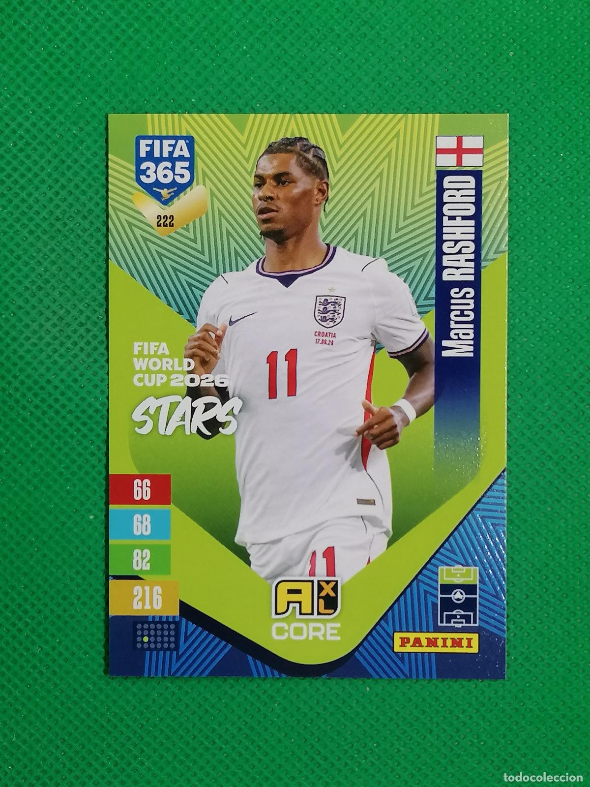Cromos de f&uacute;tbol: 222 MARCUS RASHFORD INGLATERRA CORE STARS ⚽ PANINI ADRENALYN XL FIFA 365 26 27 2026 2027 ⚽