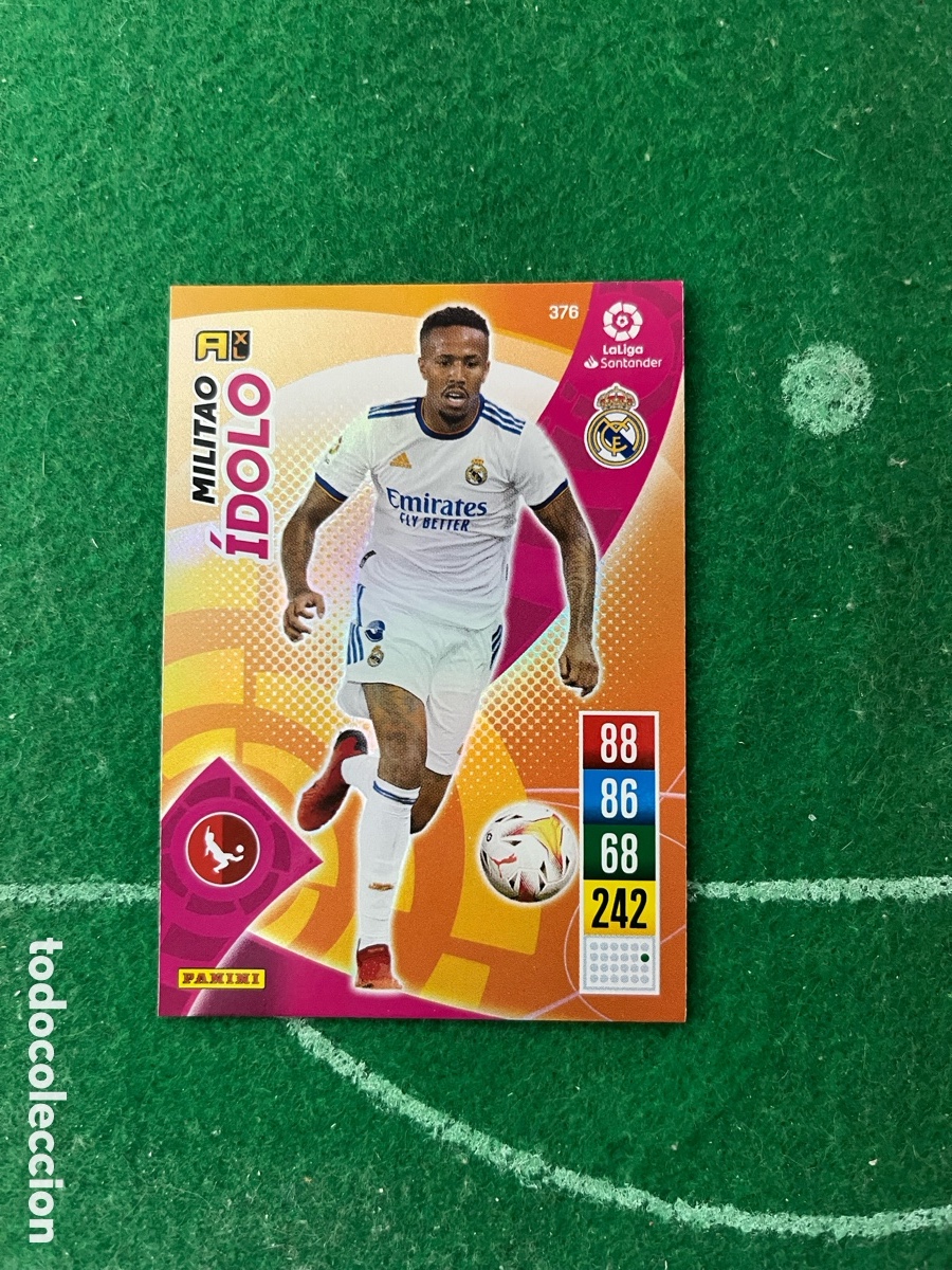 Cromos de f&uacute;tbol: 376 MILITAO REAL MADRID ADRENALYN 2021 2022 PANINI &Iacute;DOLO