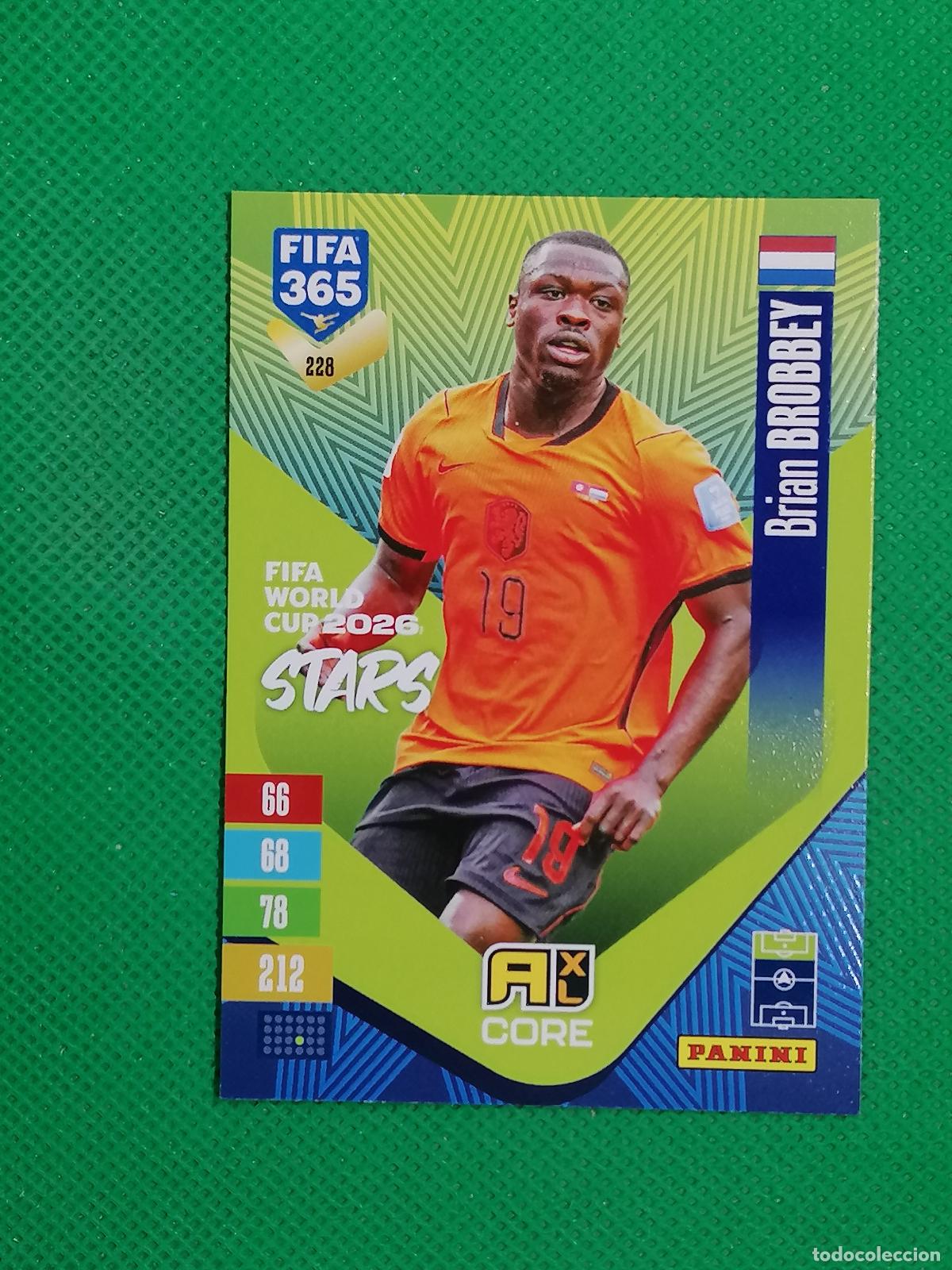 Cromos de f&uacute;tbol: 228 BRIAN BROBBEY HOLANDA CORE STARS ⚽ PANINI ADRENALYN XL FIFA 365 26 27 2026 2027 ⚽