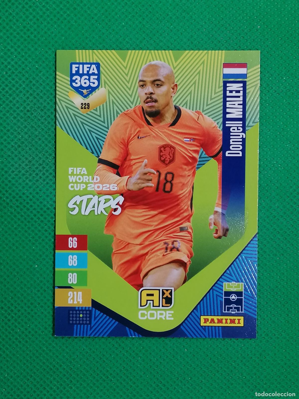 Cromos de f&uacute;tbol: 229 DONYELL MALEN HOLANDA CORE STARS ⚽ PANINI ADRENALYN XL FIFA 365 26 27 2026 2027 ⚽