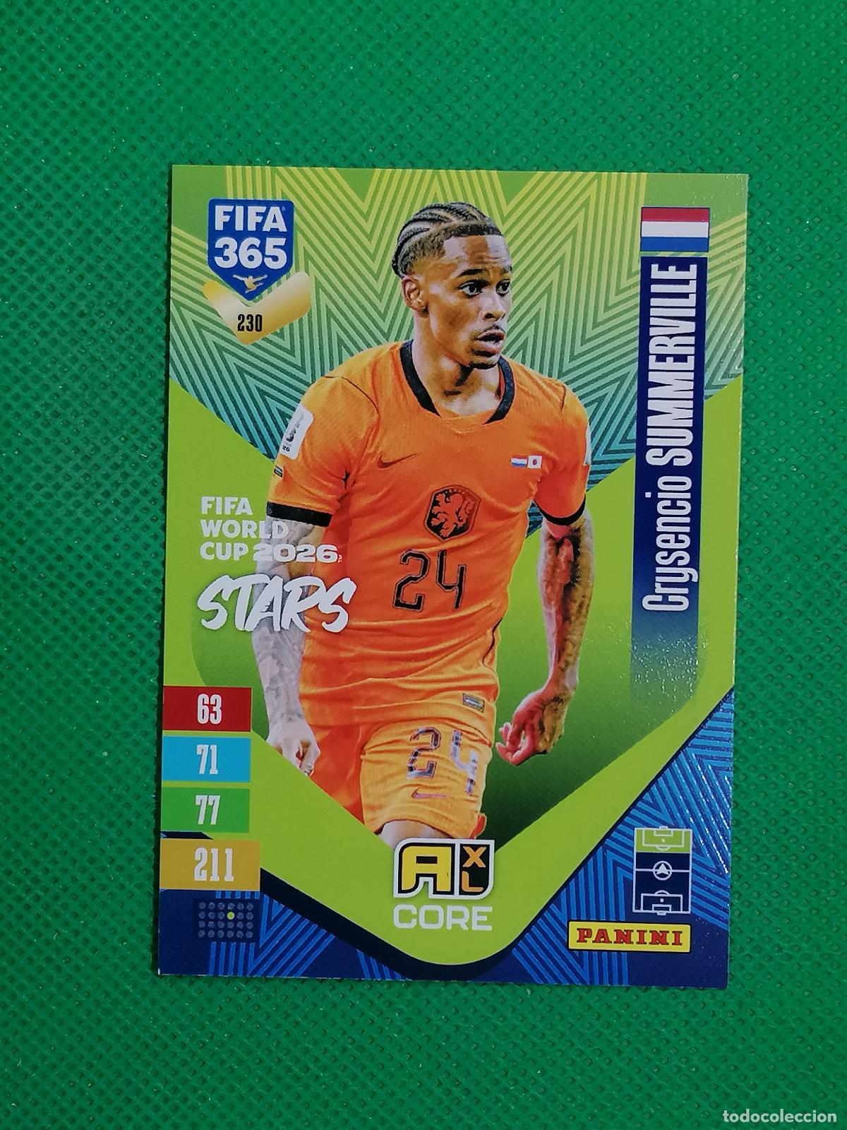 Cromos de f&uacute;tbol: 230 CRYSENCIO SUMMERVILLE HOLANDA CORE STARS ⚽ PANINI ADRENALYN XL FIFA 365 26 27 2026 2027 ⚽