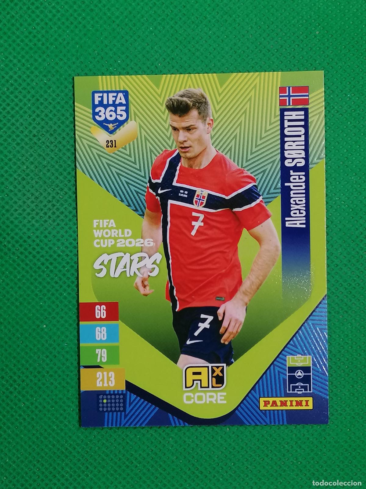 Cromos de f&uacute;tbol: 231 ALEXANDER SORLOTH NORUEGA CORE STARS ⚽ PANINI ADRENALYN XL FIFA 365 26 27 2026 2027 ⚽