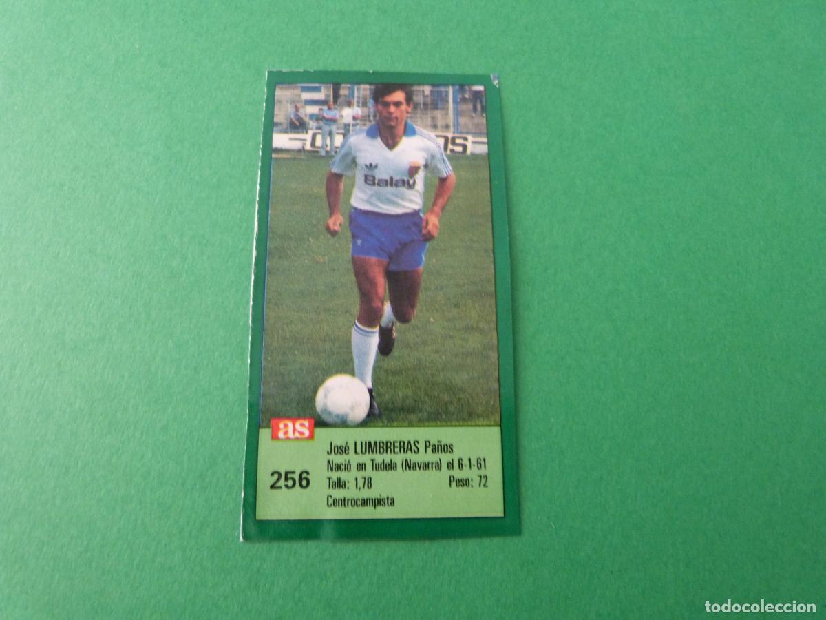 Cromos de f&uacute;tbol: CROMO FUTBOL LUMBRERAS REAL ZARAGOZA RECORTADO N&ordm; 256 ASES DE LA LIGA 1988-1989/88-89 DIARIO AS