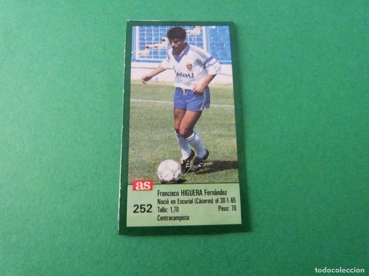 Cromos de f&uacute;tbol: CROMO FUTBOL HIGUERA REAL ZARAGOZA RECORTADO N&ordm; 252 ASES DE LA LIGA 1988-1989/88-89 DIARIO AS