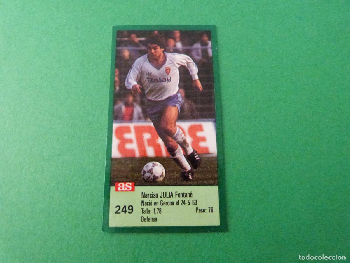 Cromos de f&uacute;tbol: CROMO FUTBOL JULIA REAL ZARAGOZA RECORTADO N&ordm; 249 ASES DE LA LIGA 1988-1989/88-89 DIARIO AS