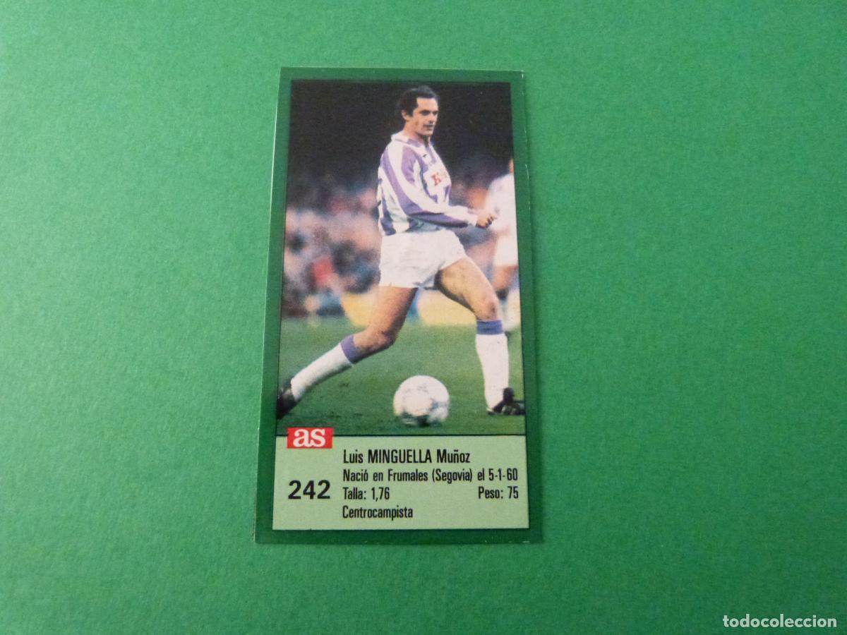 Cromos de f&uacute;tbol: CROMO FUTBOL MINGUELLA REAL VALLADOLID RECORTADO N&ordm; 242 ASES DE LA LIGA 1988-1989/88-89 DIARIO AS