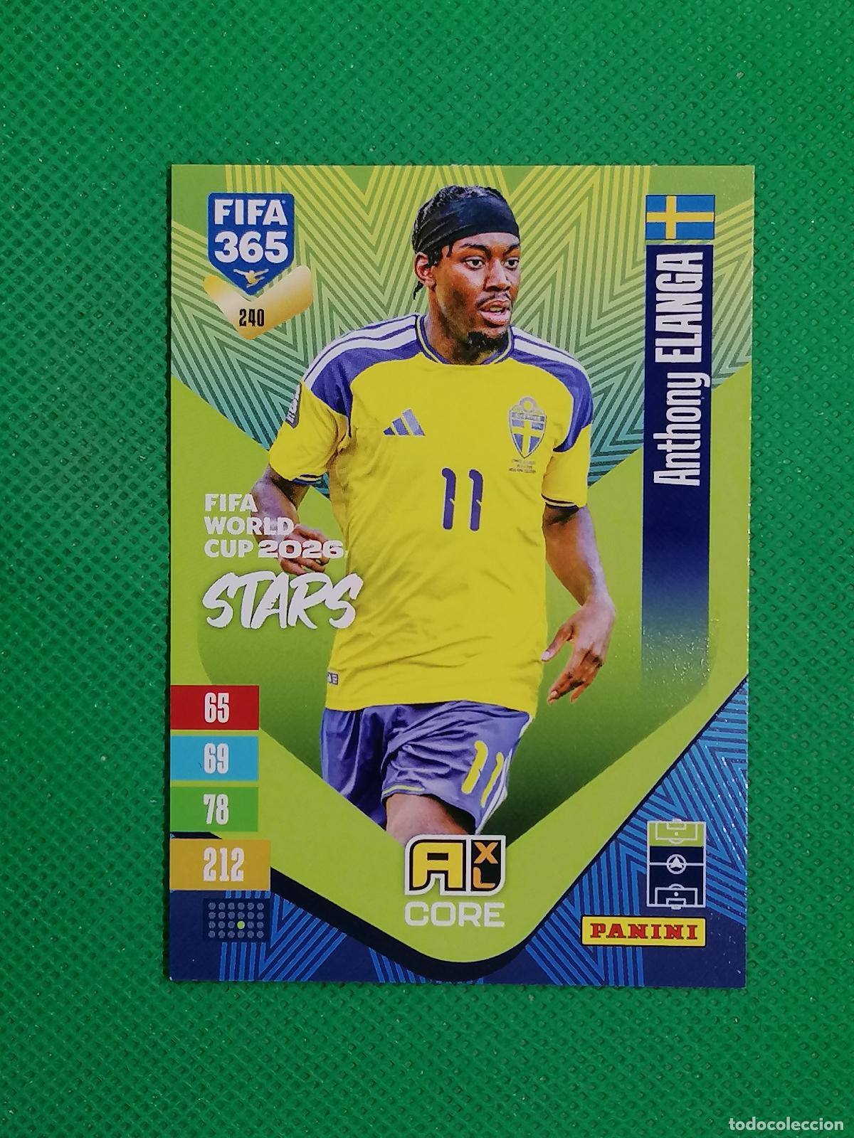 Cromos de f&uacute;tbol: 240 ANTHONY ELANGA SUECIA CORE STARS ⚽ PANINI ADRENALYN XL FIFA 365 26 27 2026 2027 ⚽