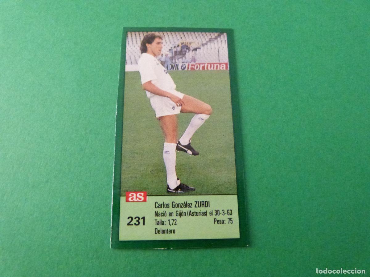 Cromos de f&uacute;tbol: CROMO FUTBOL ZURDI VALENCIA C.F. RECORTADO N&ordm; 231 ASES DE LA LIGA 1988-1989/88-89 DIARIO AS