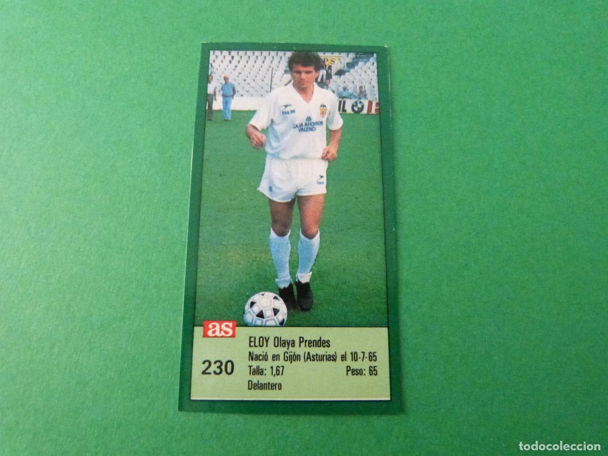 Cromos de f&uacute;tbol: CROMO FUTBOL ELOY VALENCIA C.F. RECORTADO N&ordm; 230 ASES DE LA LIGA 1988-1989/88-89 DIARIO AS