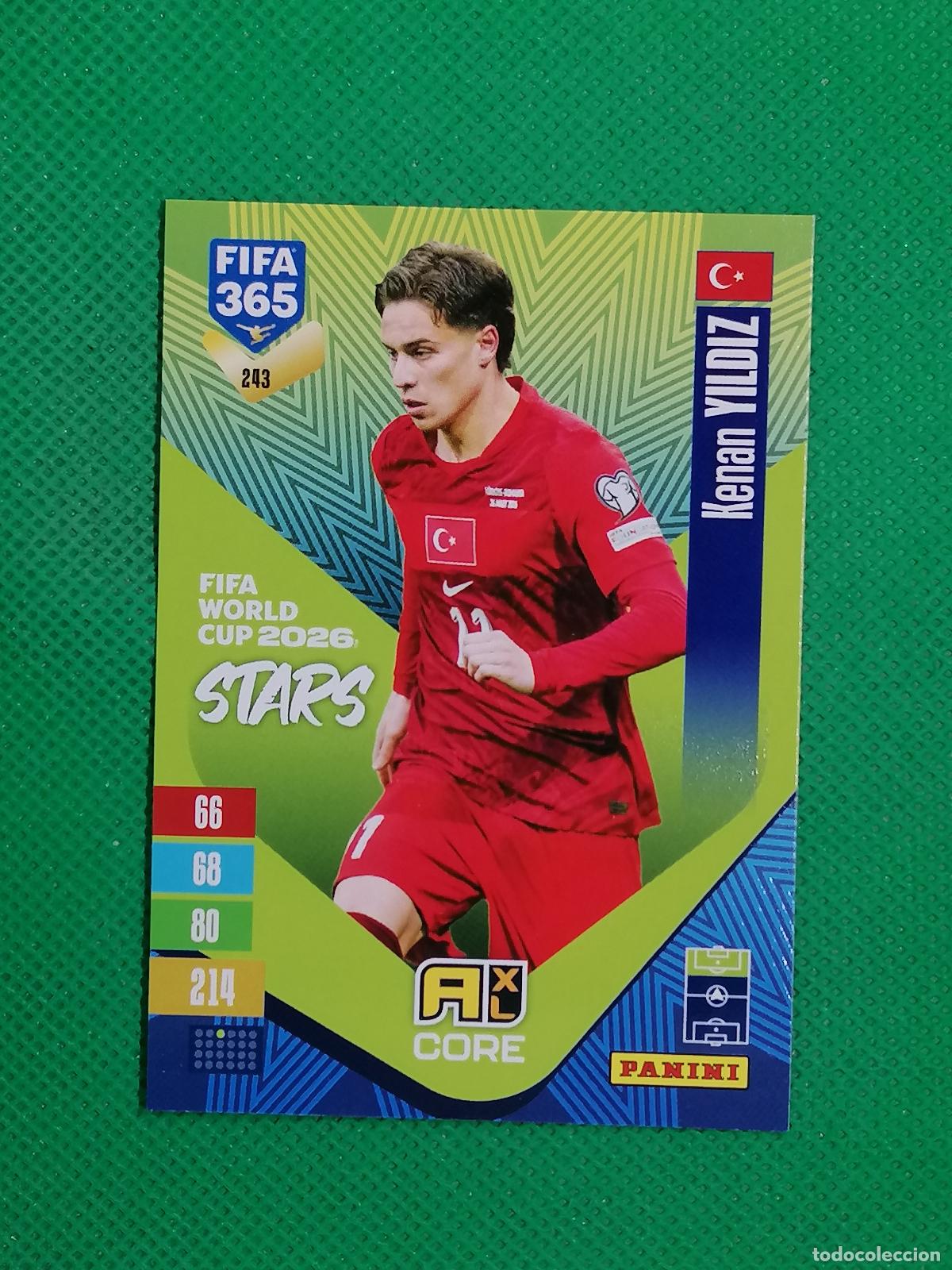 Cromos de f&uacute;tbol: 243 KENAN YILDIZ TURQUIA CORE STARS ⚽ PANINI ADRENALYN XL FIFA 365 26 27 2026 2027 ⚽