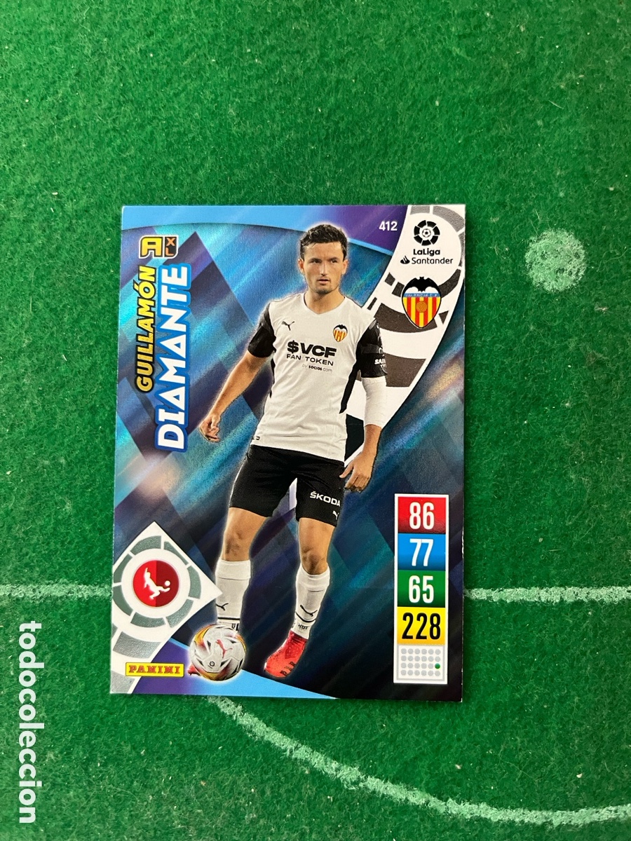 Cromos de f&uacute;tbol: 412 GUILLAMON VALENCIA ADRENALYN 2021 2022 PANINI DIAMANTE