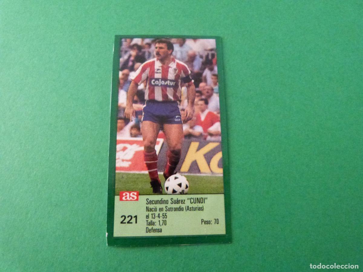 Cromos de f&uacute;tbol: CROMO FUTBOL CUNDI SPORTING DE GIJ&Oacute;N RECORTADO N&ordm; 221 ASES DE LA LIGA 1988-1989/88-89 DIARIO AS