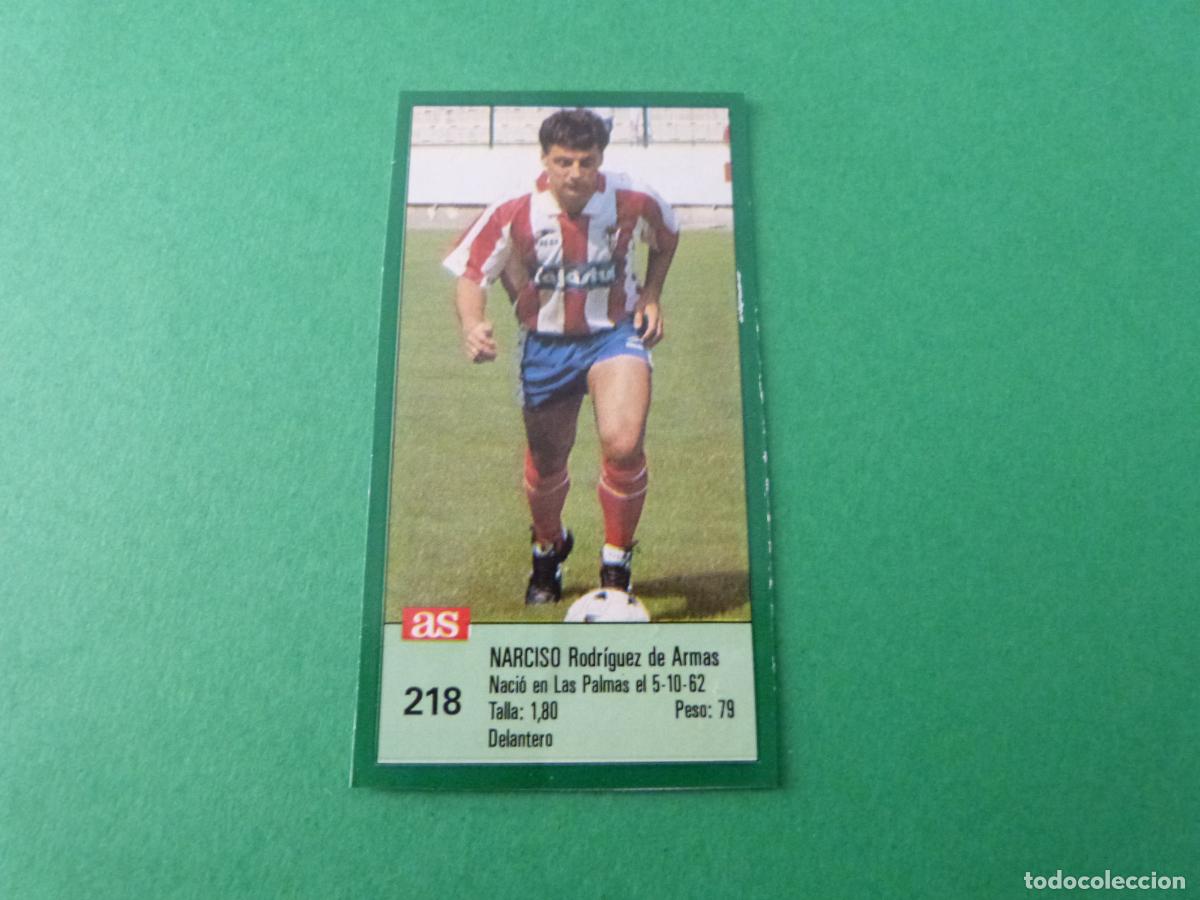 Cromos de f&uacute;tbol: CROMO FUTBOL NARCISO SPORTING DE GIJ&Oacute;N RECORTADO N&ordm; 218 ASES DE LA LIGA 1988-1989/88-89 DIARIO AS