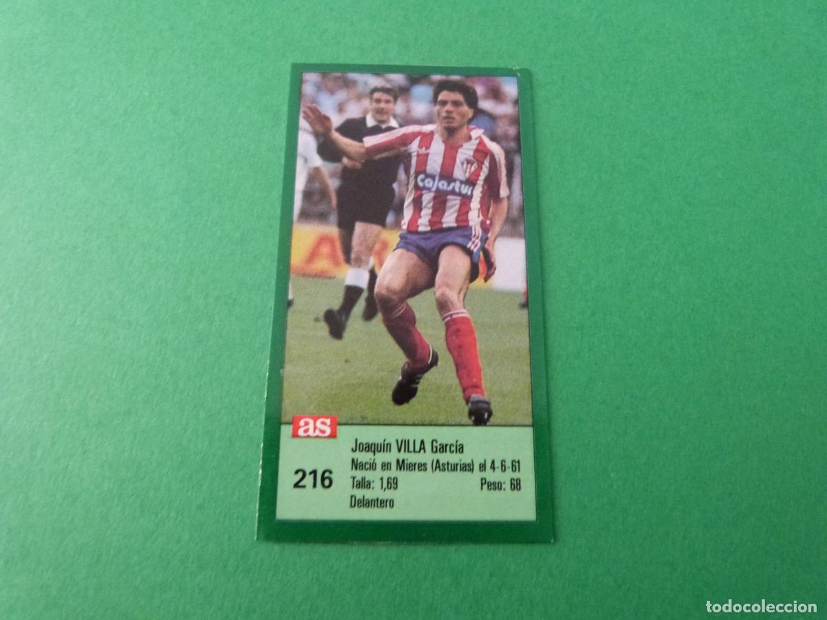 Cromos de f&uacute;tbol: CROMO FUTBOL VILLA SPORTING DE GIJ&Oacute;N RECORTADO N&ordm; 216 ASES DE LA LIGA 1988-1989/88-89 DIARIO AS