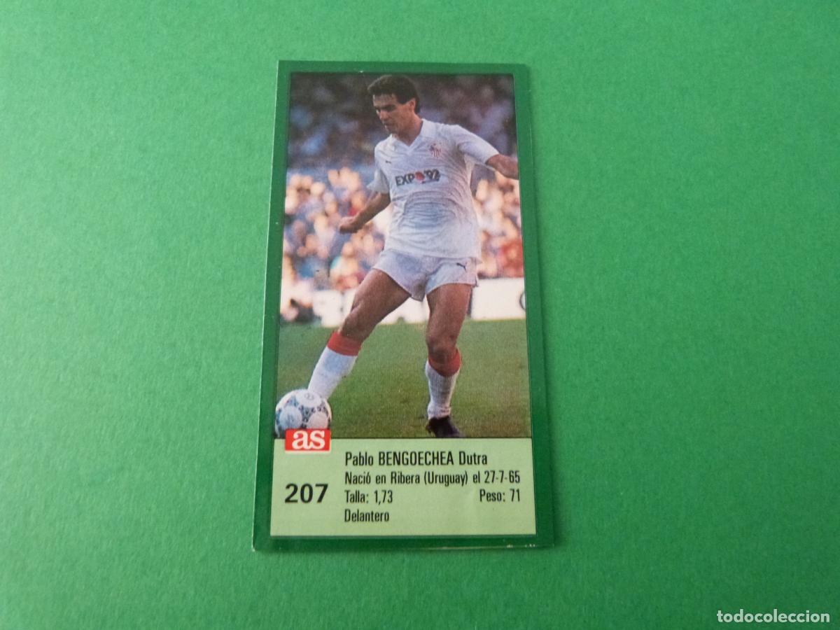 Cromos de f&uacute;tbol: CROMO FUTBOL BENGOECHEA SEVILLA F.C. RECORTADO N&ordm; 207 ASES DE LA LIGA 1988-1989/88-89 DIARIO AS