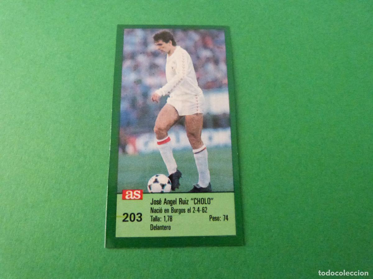 Cromos de f&uacute;tbol: CROMO FUTBOL CHOLO SEVILLA F.C. RECORTADO N&ordm; 203 ASES DE LA LIGA 1988-1989/88-89 DIARIO AS