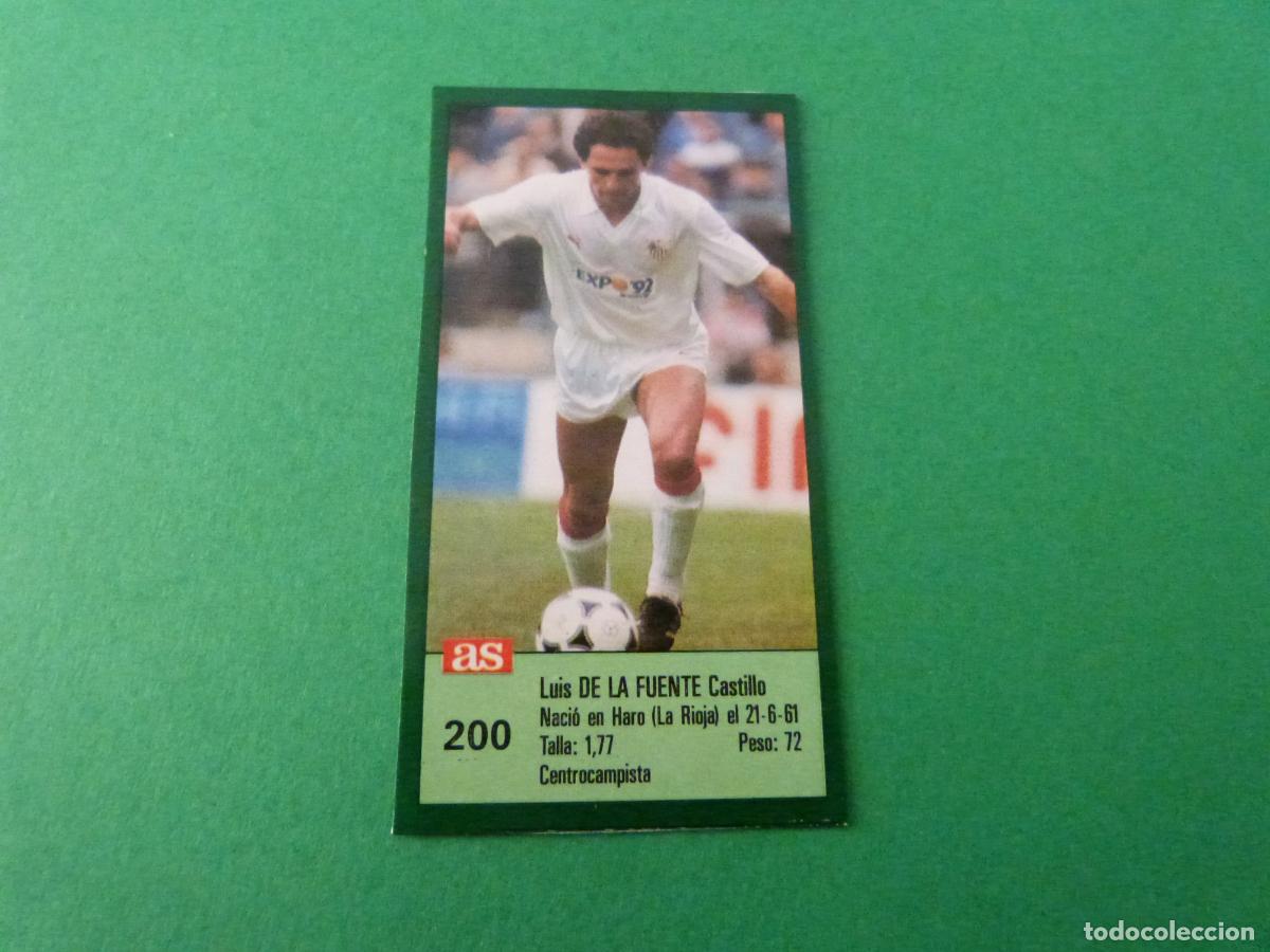 Cromos de f&uacute;tbol: CROMO FUTBOL DE LA FUENTE SEVILLA F.C. RECORTADO N&ordm; 200 ASES DE LA LIGA 1988-1989/88-89 DIARIO AS