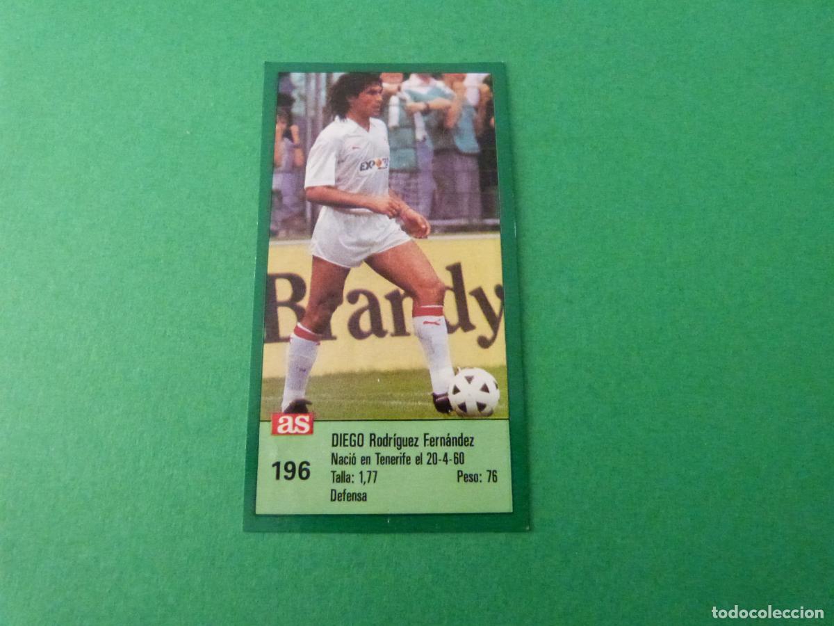 Cromos de f&uacute;tbol: CROMO FUTBOL DIEGO SEVILLA F.C. RECORTADO N&ordm; 196 ASES DE LA LIGA 1988-1989/88-89 DIARIO AS