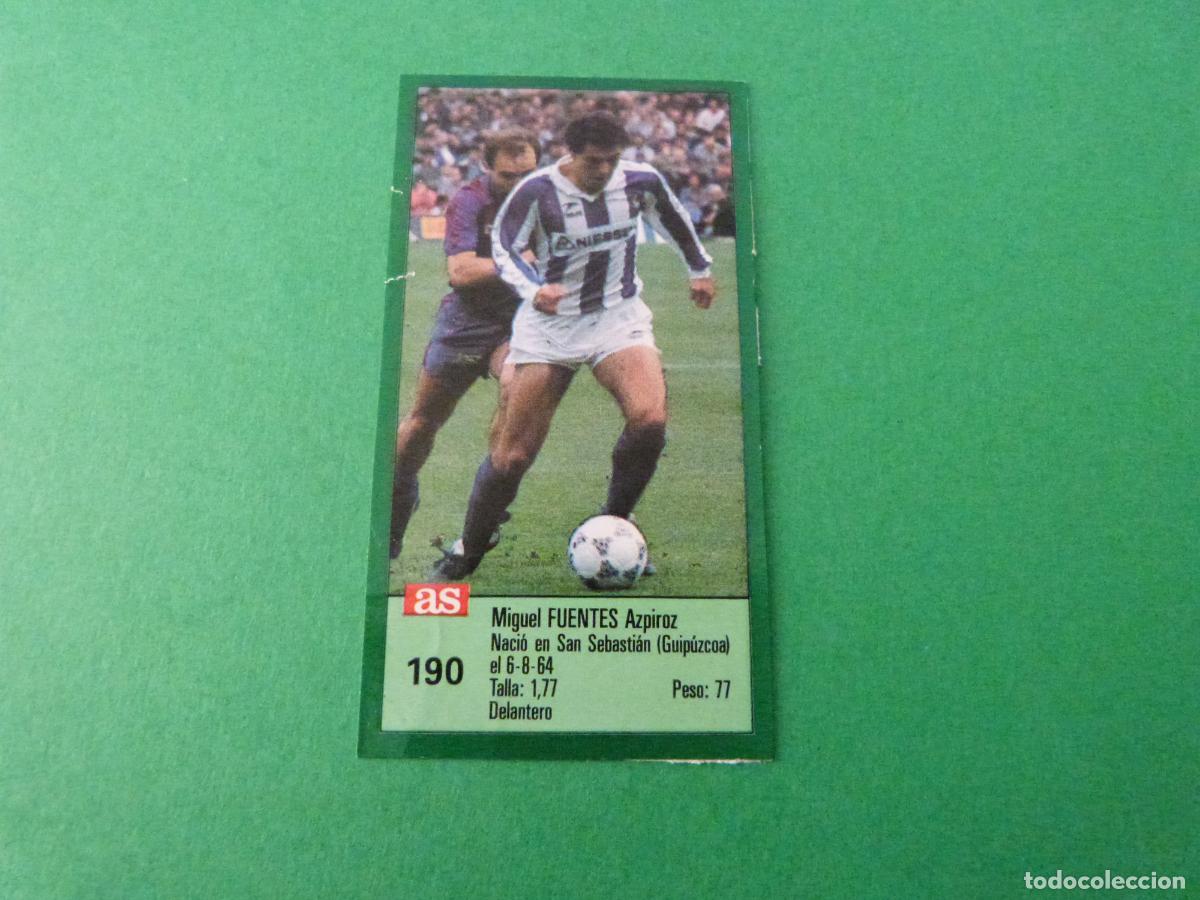 Cromos de f&uacute;tbol: CROMO FUTBOL FUENTES REAL SOCIEDAD RECORTADO N&ordm; 190 ASES DE LA LIGA 1988-1989/88-89 DIARIO AS