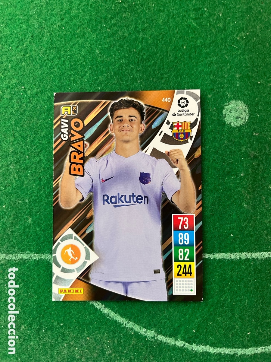 Cromos de f&uacute;tbol: 440 GAVI BARCELONA ADRENALYN 2021 2022 PANINI BRAVO