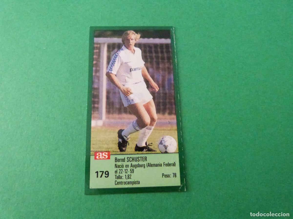 Fu&szlig;ball-Sticker: CROMO FUTBOL SCHUSTER REAL MADRID C.F. RECORTADO N&ordm; 179 ASES DE LA LIGA 1988-1989/88-89 DIARIO AS