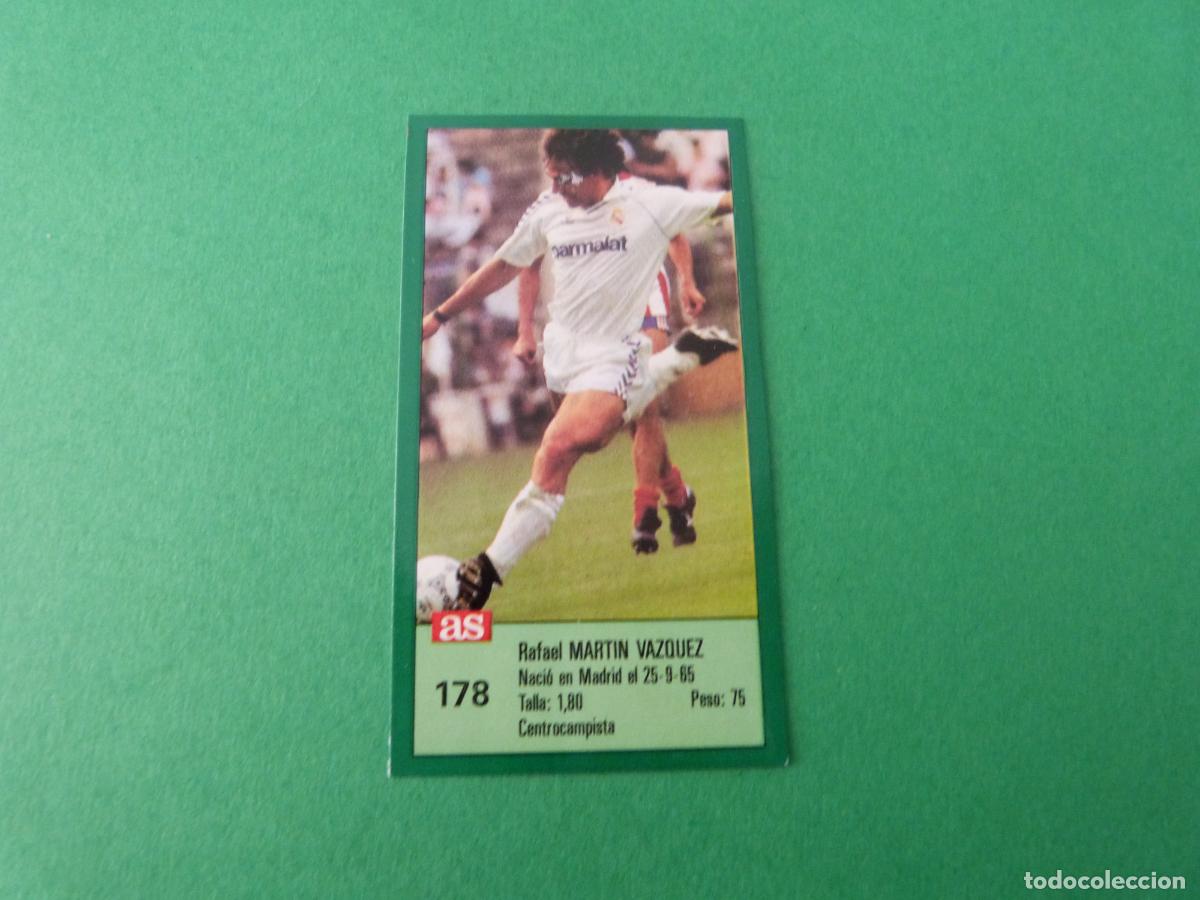 Figurine di Calcio: CROMO FUTBOL MARTIN VAZQUEZ REAL MADRID RECORTADO N&ordm; 178 ASES DE LA LIGA 1988-1989/88-89 DIARIO AS