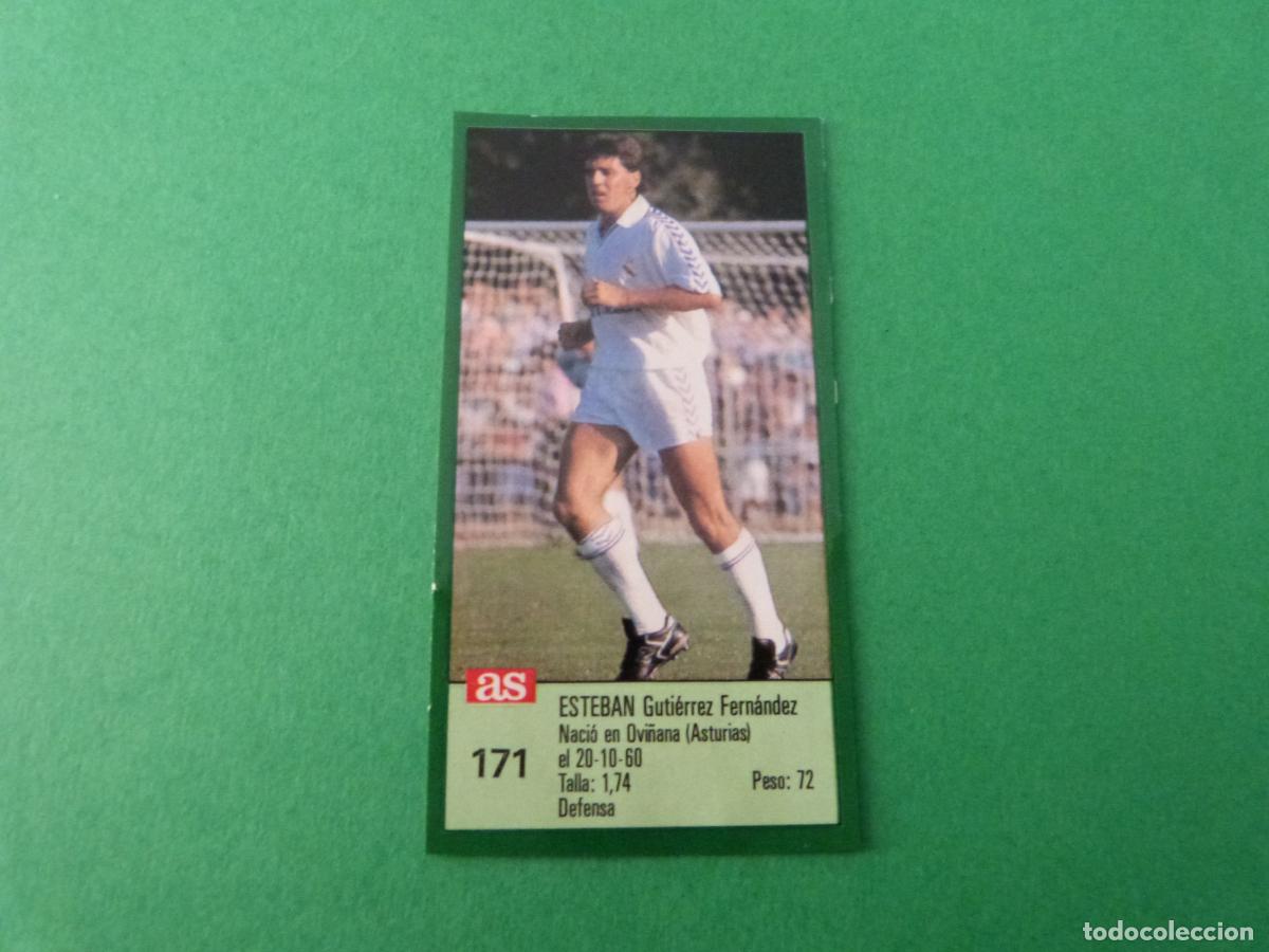 Figurine di Calcio: CROMO FUTBOL ESTEBAN REAL MADRID C.F. RECORTADO N&ordm; 171 ASES DE LA LIGA 1988-1989/88-89 DIARIO AS