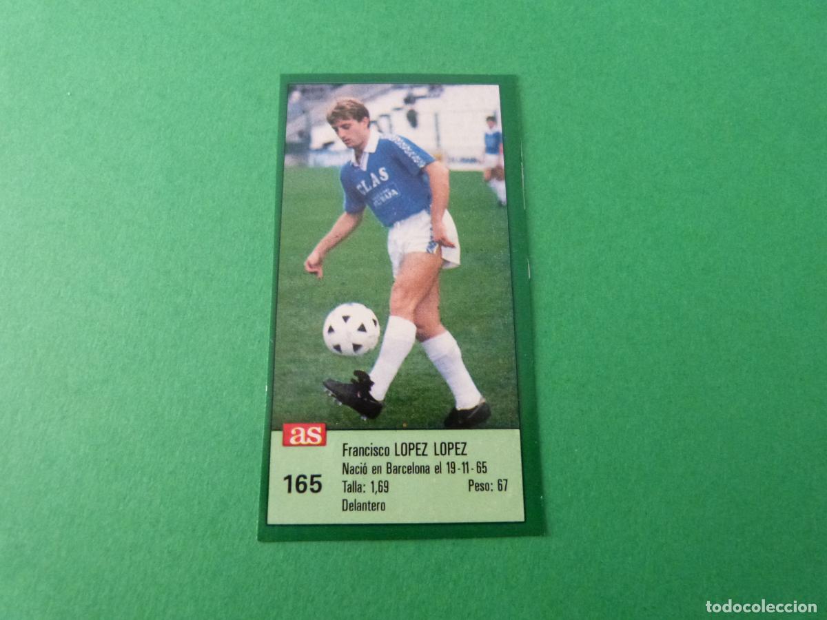 Cromos de f&uacute;tbol: CROMO FUTBOL LOPEZ LOPEZ REAL OVIEDO RECORTADO N&ordm; 165 ASES DE LA LIGA 1988-1989/88-89 DIARIO AS