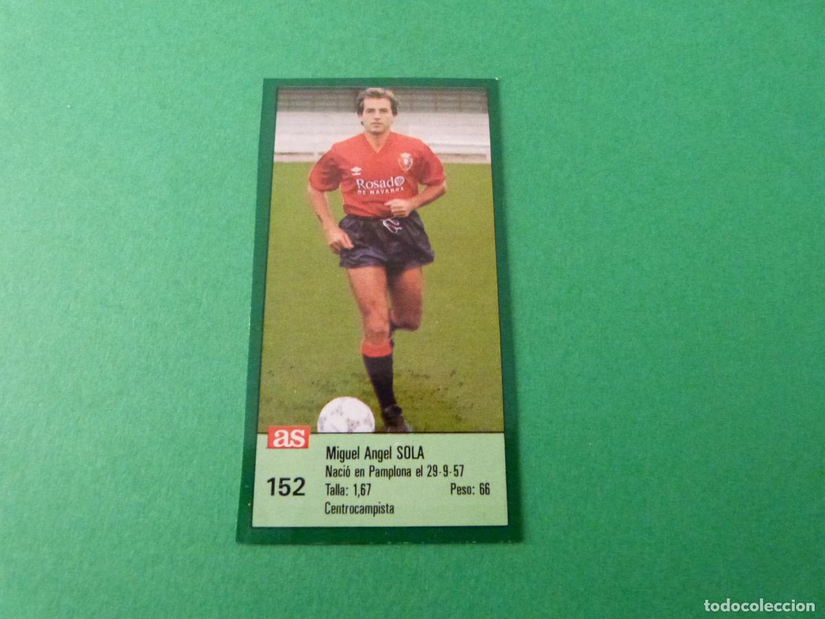 Cromos de f&uacute;tbol: CROMO FUTBOL SOLA AT. OSASUNA RECORTADO N&ordm; 152 ASES DE LA LIGA 1988-1989/88-89 DIARIO AS