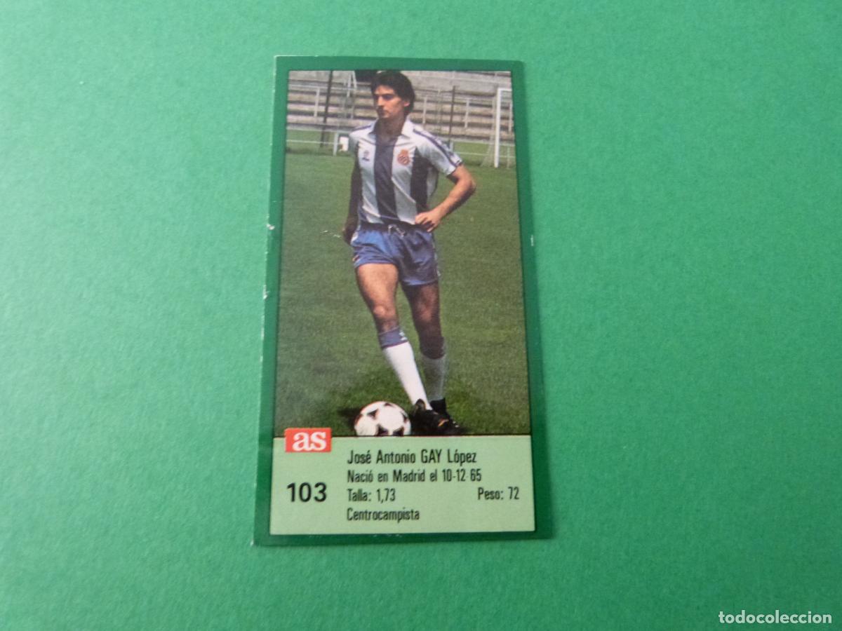 Cromos de f&uacute;tbol: CROMO FUTBOL GAY R.C.D.ESPA&Ntilde;OL RECORTADO N&ordm; 103 ASES DE LA LIGA 1988-1989/88-89 DIARIO AS
