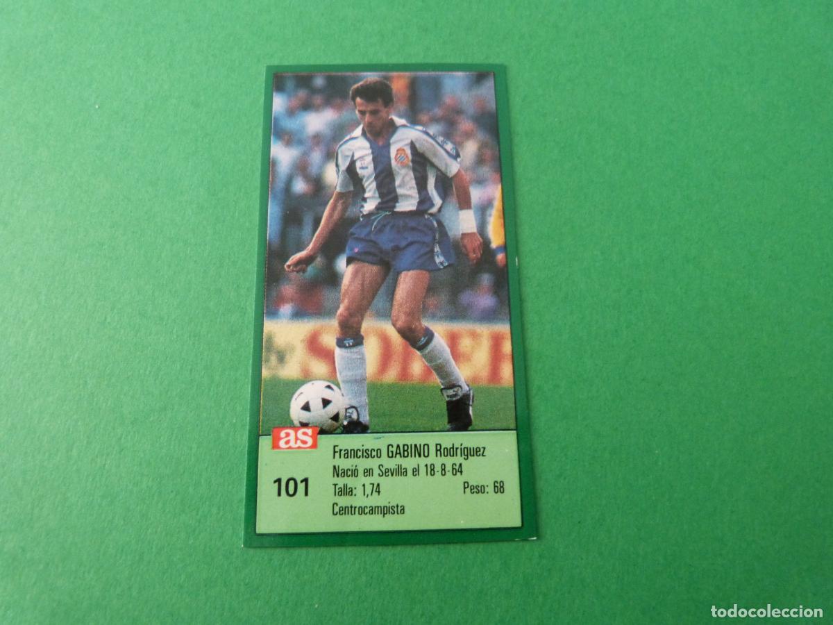 Cromos de f&uacute;tbol: CROMO FUTBOL GABINO R.C.D.ESPA&Ntilde;OL RECORTADO N&ordm; 101 ASES DE LA LIGA 1988-1989/88-89 DIARIO AS